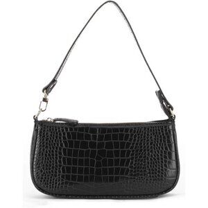 Crocodile Effect Retro Faux Leather Classic Clutch Shoulder Purse Handbag